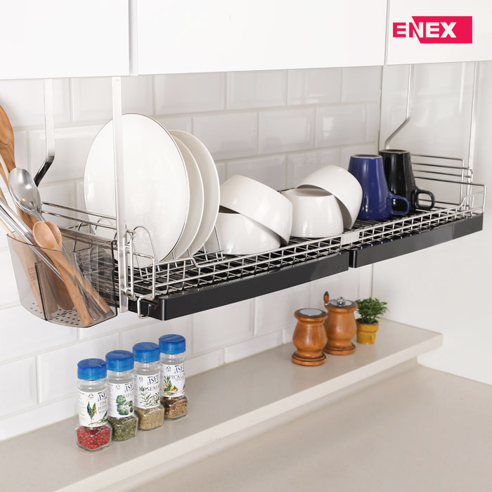 1단 식기건조대 싱크대선반 800 블랙