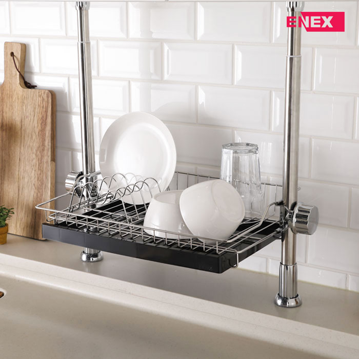 기둥식 1단선반 450 블랙