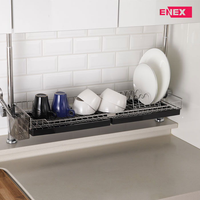 기둥식 1단선반 650 블랙