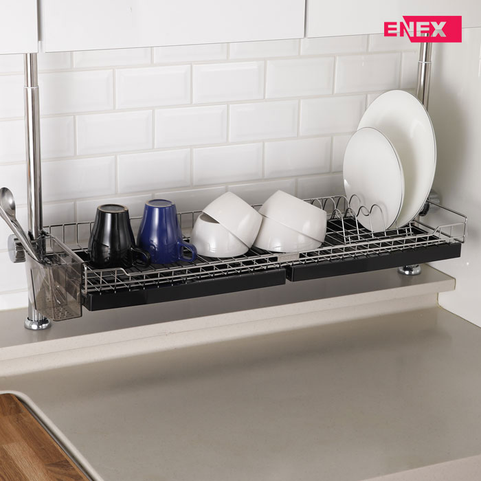 기둥식 1단선반 800 블랙