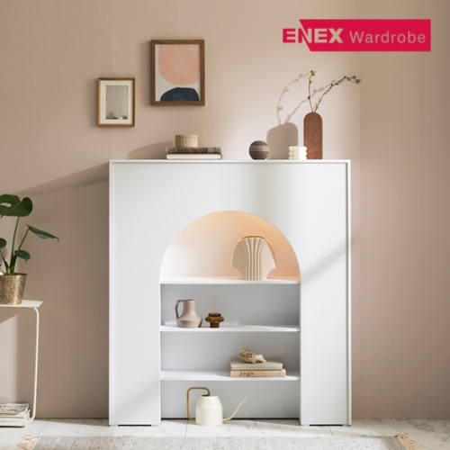 오브제 LED 벽난로 콘솔 장식장(아치형)