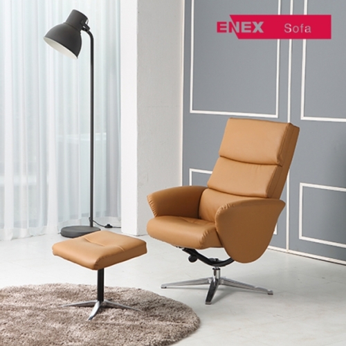 카멜버드 1인 리클라이너 소파+스툴