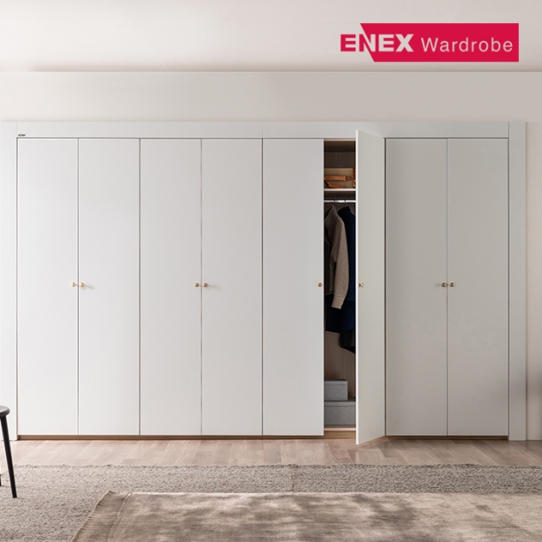 레오 무광 화이트 붙박이장(실속형)-30cm