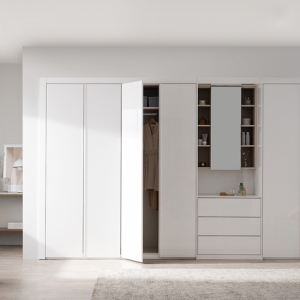 살롱 화장대형 붙박이장-240cm+80cm (실속형)