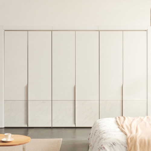 (황금비율) 엘리스 화이트 마블 붙박이장(고급형)-15cm