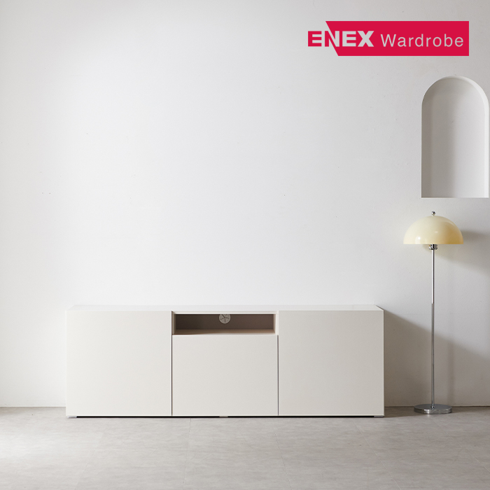 퓨어엔 1800폭 높은 거실장 B형 (오픈형)