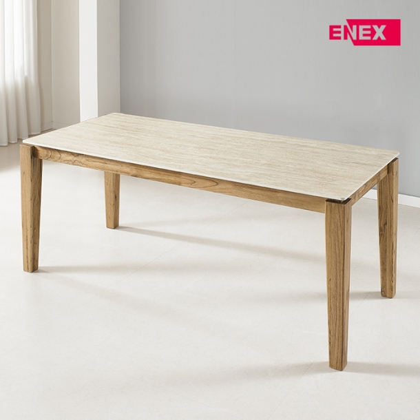 자밀라 아트세라믹 원목 6인 식탁(의자제외)