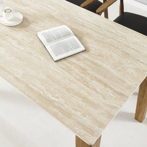 자밀라 아트세라믹 원목 4인 벤치 식탁세트