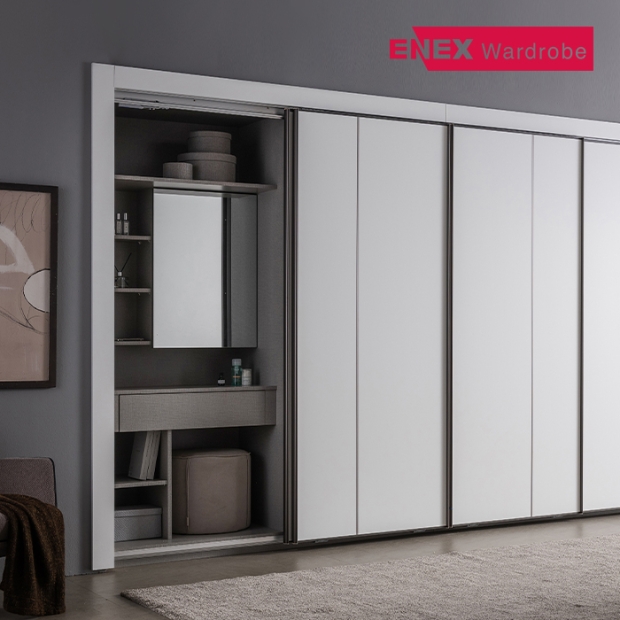 코니 화장대 슬라이딩 붙박이장(고급형)-210+90cm