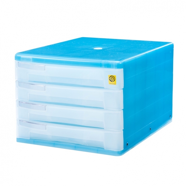 시스맥스 클리어 캐비넷 4단 BL 13004