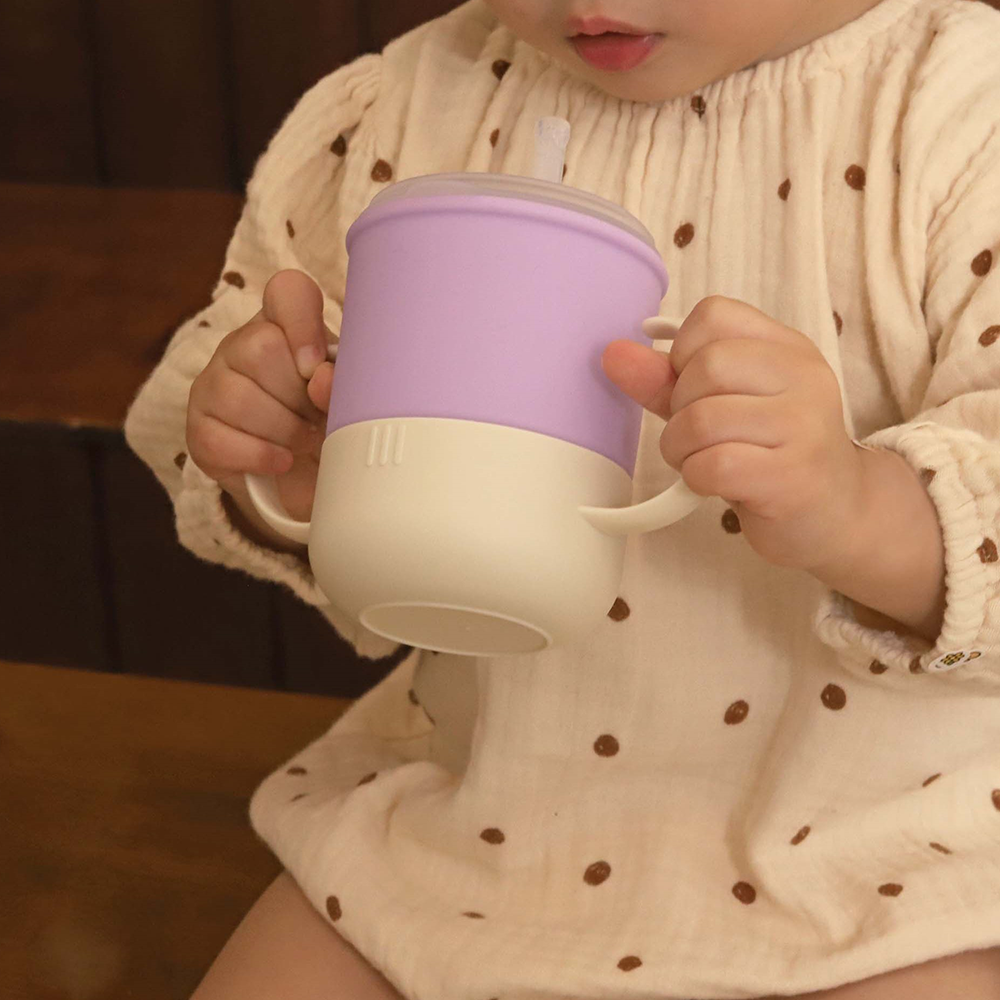 모니 실리콘 양손 머그컵 스파우트컵 어린이집 이유식기 유아식기 아기 멀티 빨대컵 250ml 흘림방지 역류방지 열탕소독