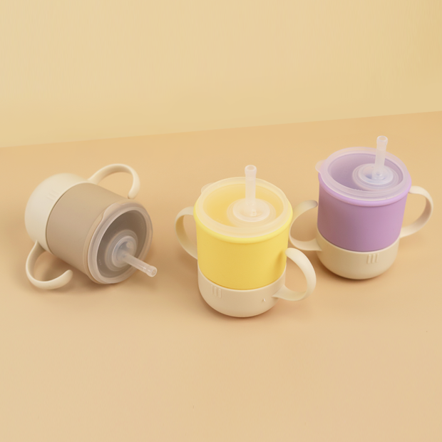 모니 실리콘 양손 머그컵 스파우트컵 어린이집 이유식기 유아식기 아기 멀티 빨대컵 250ml 흘림방지 역류방지 열탕소독