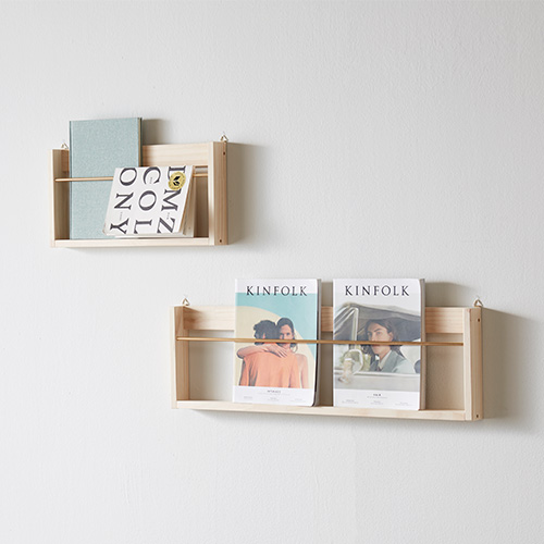 우디 원목 매거진랙 벽선반 잡지꽂이(내추럴)