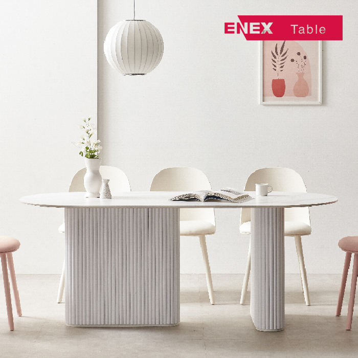 어반 화이트 통세라믹 식탁 2000