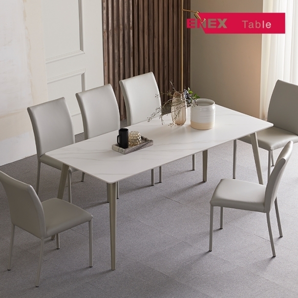 [시즌마감] 라운지 통세라믹 포세린 식탁 4인 6인 마블 무광 의자옵션