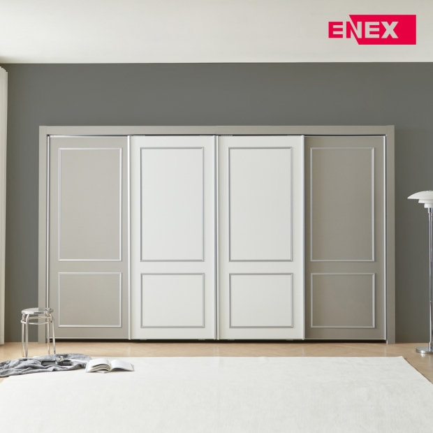 [댐퍼증정] 루이 웨인스코팅 슬라이딩 붙박이장 30cm