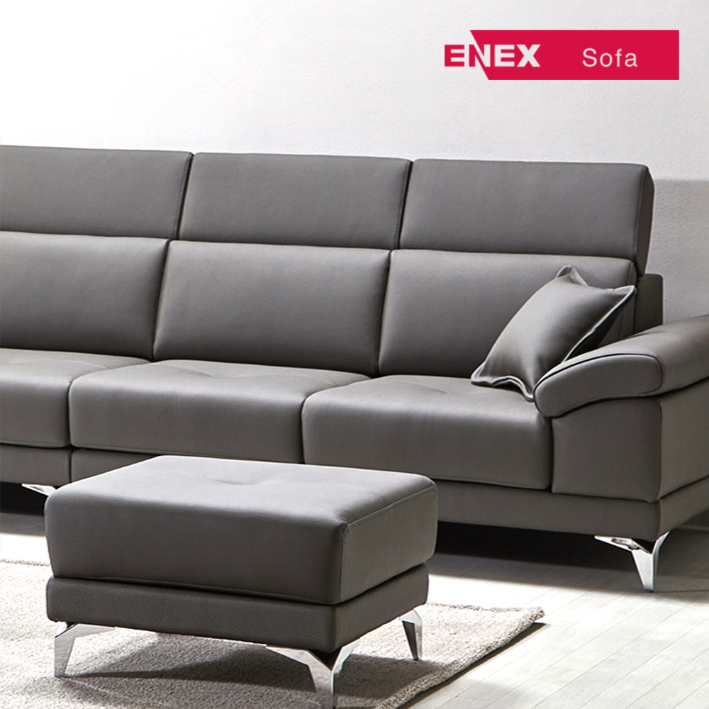 도노 슈렁큰 천연면피 통가죽 6인 소파