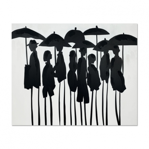 트리빌리지 사무실 개업선물 흑백 인테리어 풍경화 유화 벽장식 현대미술 침실액자