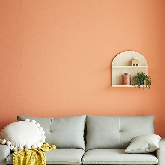 우디 2단 원목 라운드 선반(내추럴)