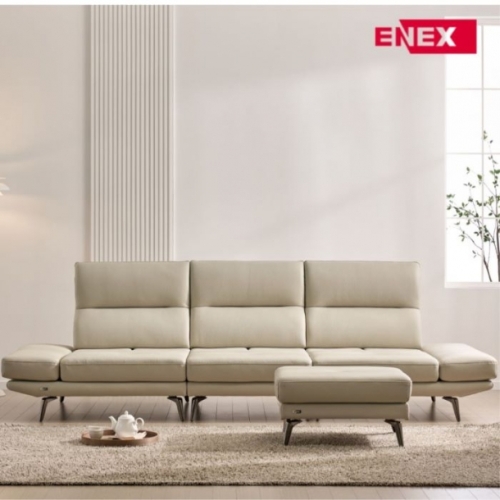 미유 슈렁큰 통가죽 스윙 4인 소파