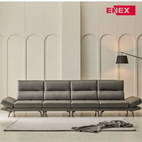 미유 슈렁큰 통가죽 스윙 6인 소파