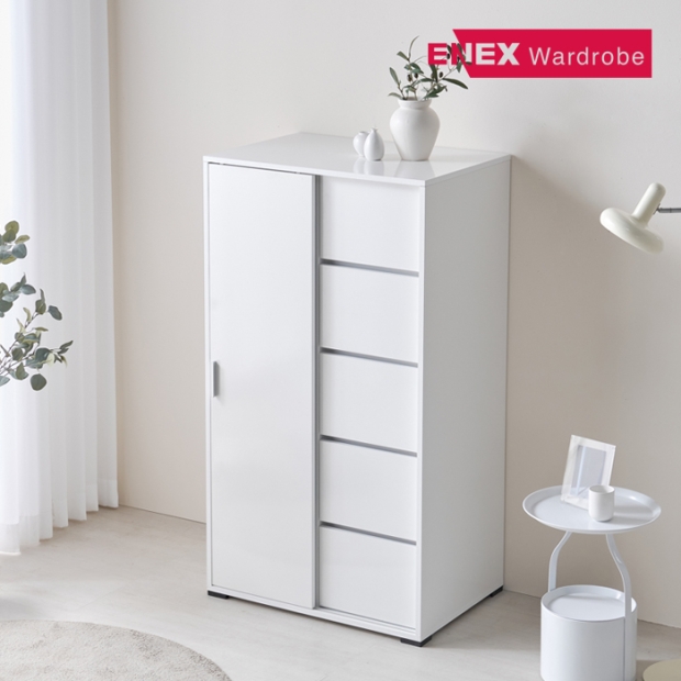 이클립스 슬라이딩 800 5단서랍 싱글장 옷장