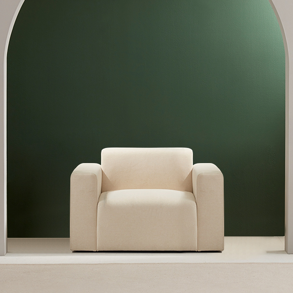 꼼마 모듈 패브릭 소파 1인용(양쪽팔걸이)