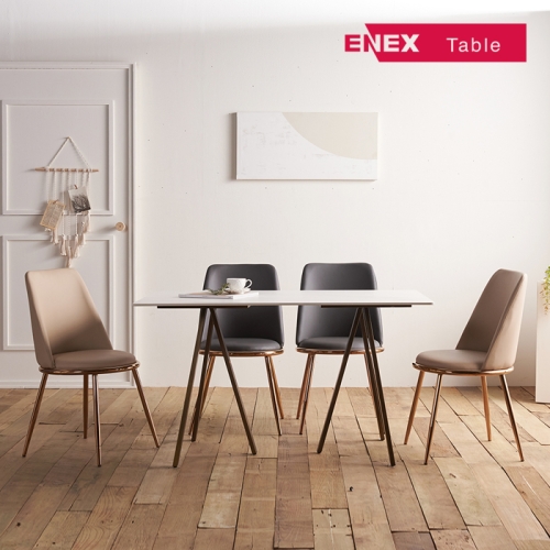 [특별할인] NEW 샤론 4인용 통세라믹식탁 (앤틱골드/의자제외)