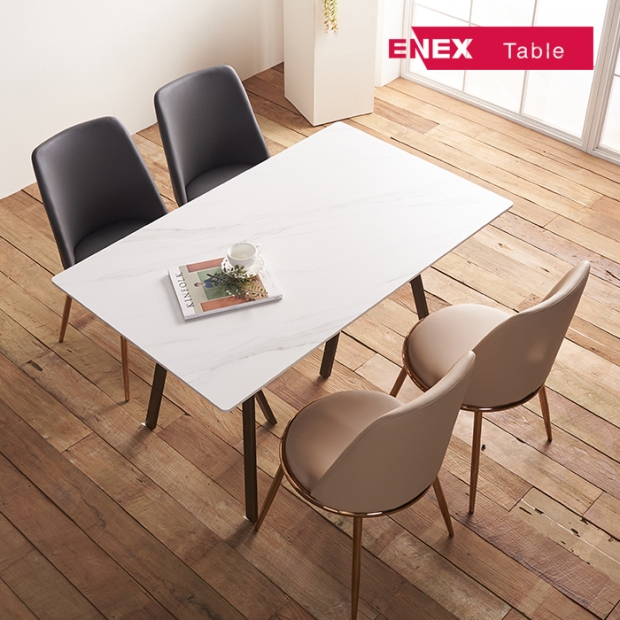 [특별할인] NEW 샤론 4인용 통세라믹식탁 (앤틱골드/의자제외)