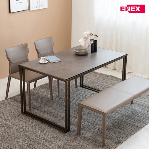 [특별할인] 더스퀘어 4인용 이태리세라믹식탁(앤틱골드/의자제외)