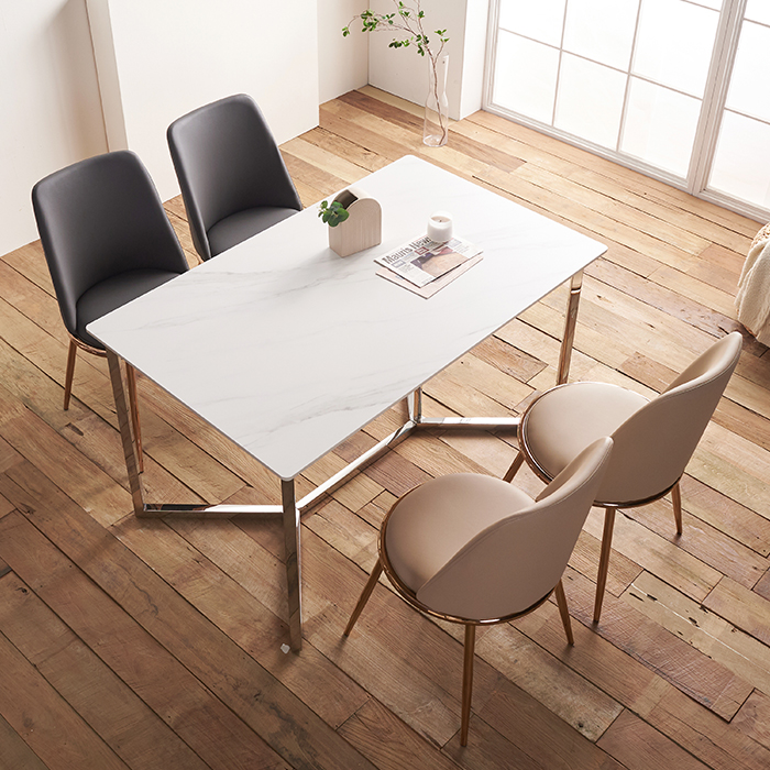 [특별할인] NEW 킨트 4인용 통세라믹 식탁(실버스텐/의자제외)