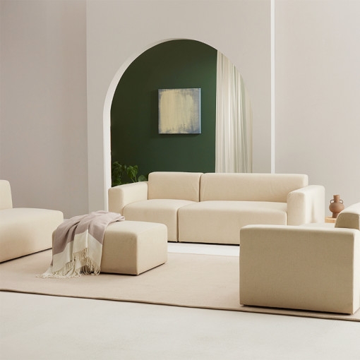 꼼마 모듈 패브릭 소파 1인 2인 스툴 조합 2 colors