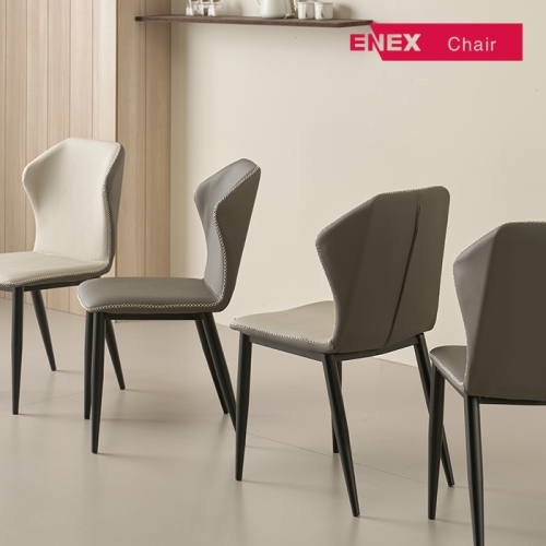 소프 웨이브 가죽 식탁의자