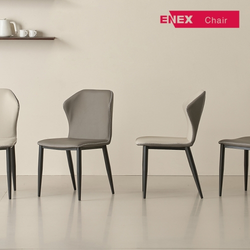 소프 웨이브 가죽 식탁의자