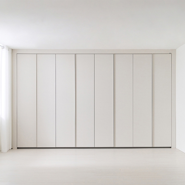 클로스 여닫이 붙박이장 (실속형)-30cm