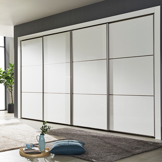 NEW 스텔라 화이트 글로시 슬라이딩 붙박이장 30cm (실속형)