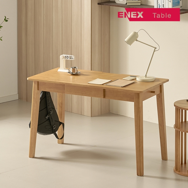 프롬 고무나무 원목책상 1200