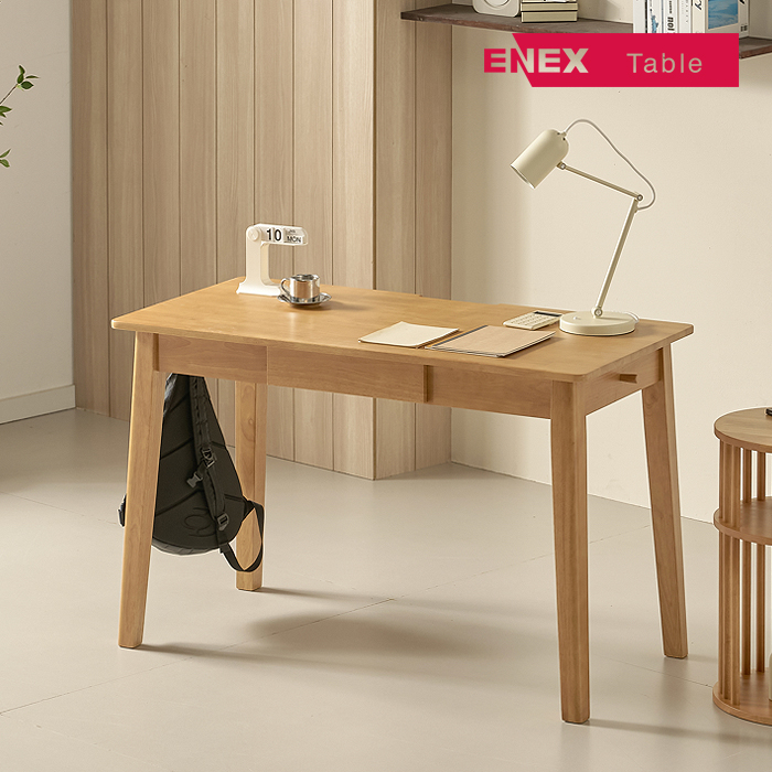 프롬 고무나무 원목책상 1200