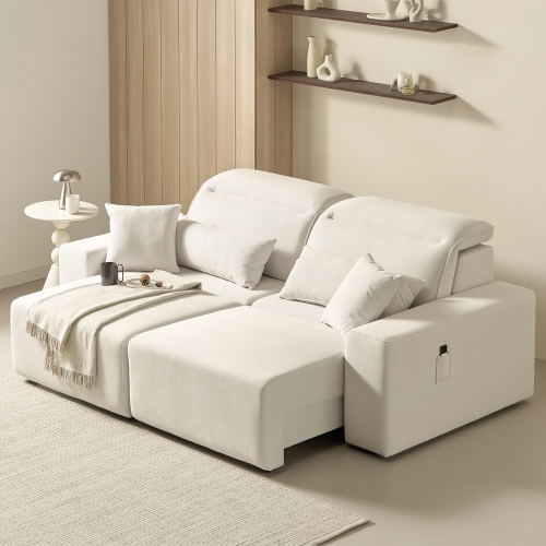 플로 확장형 슬라이드 모션 리클라이너 이지클린 3인 소파