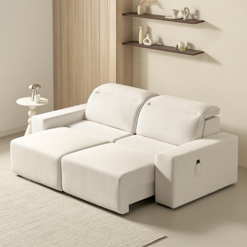 플로 확장형 슬라이드 모션 리클라이너 이지클린 3인 소파