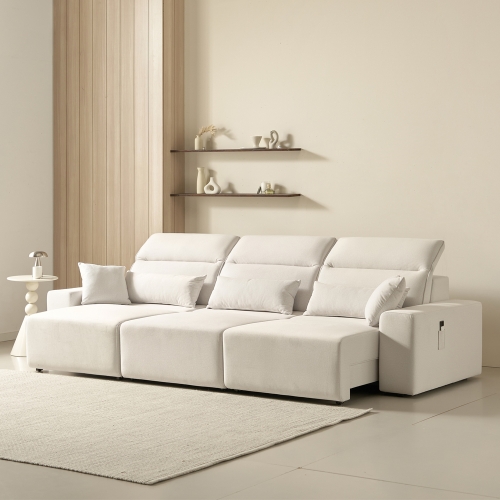 플로 확장형 슬라이드 모션 리클라이너 이지클린 4인 소파