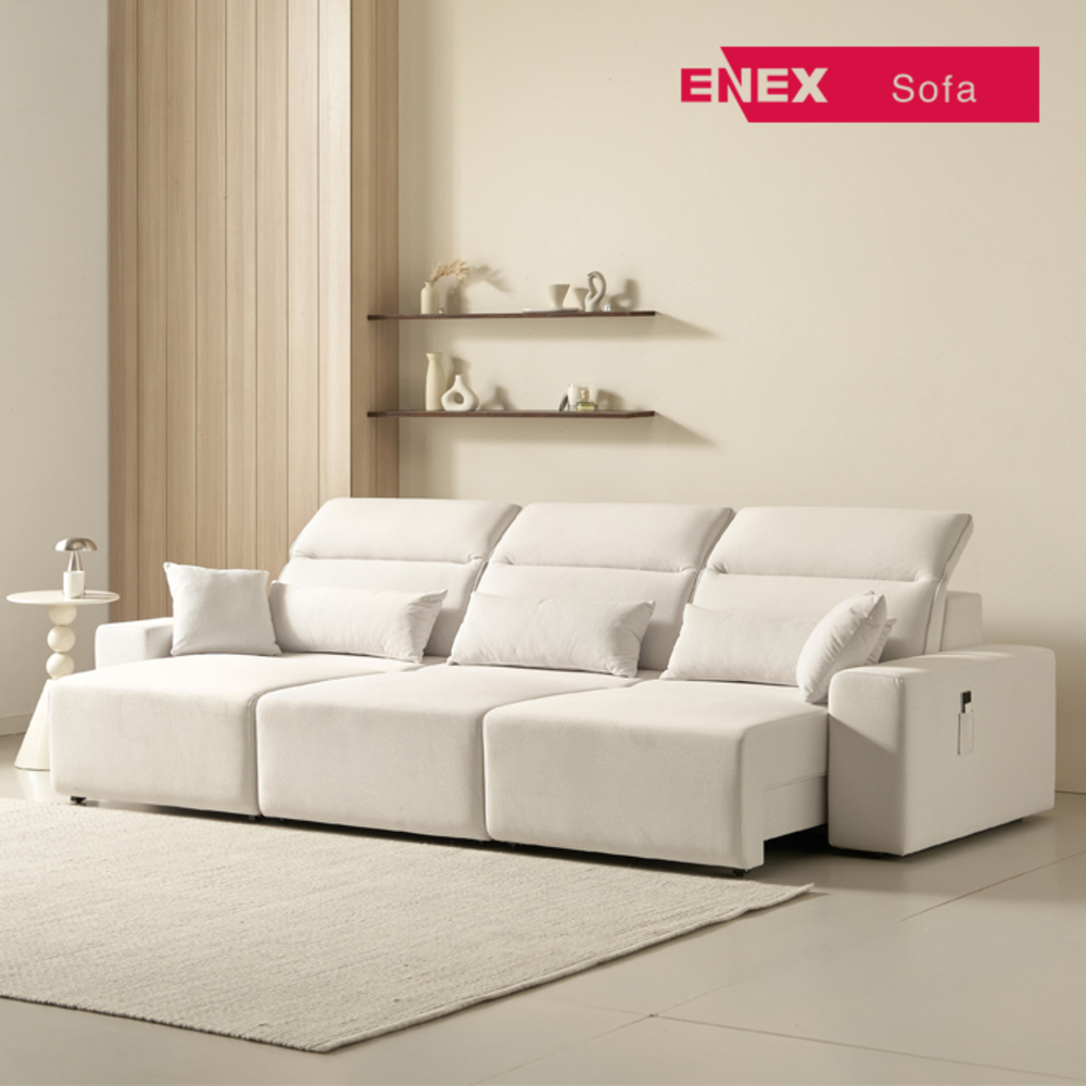 플로 확장형 슬라이드 모션 리클라이너 이지클린 4인 소파