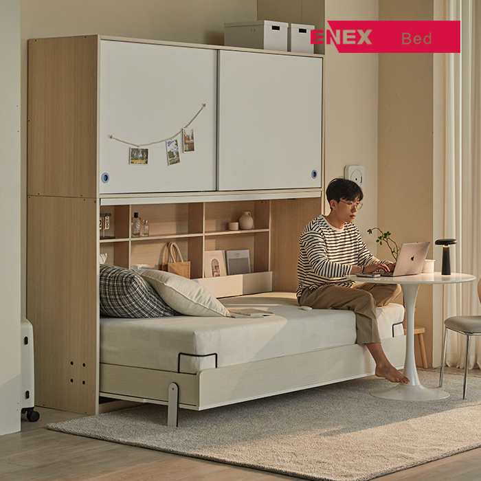 자동접이식 히든월베드 SS 와이드형 (메모리폼 매트리스 포함)