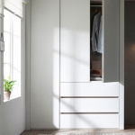 버클리 작은방 붙박이장 3단서랍형(거울없음)-1701~1850mm