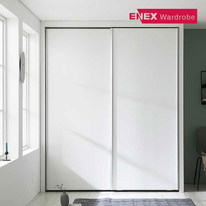 코튼 작은방 슬라이딩 붙박이장(화이트/거울없음)-1640~1800mm