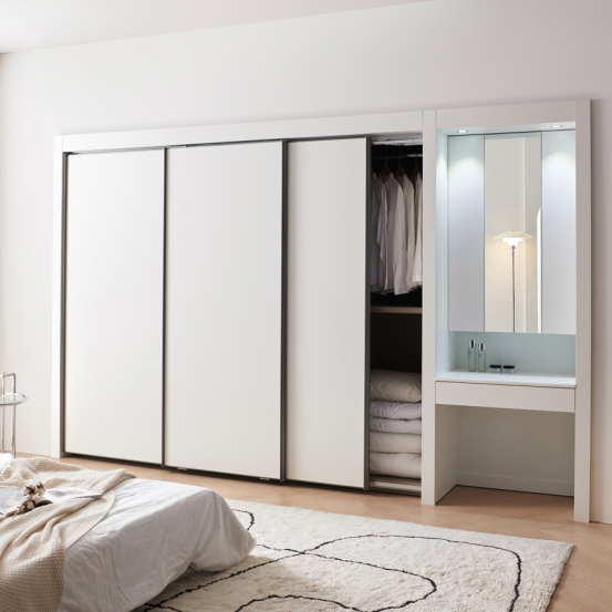 [댐퍼증정] 안나 화장대 붙박이장 300cm