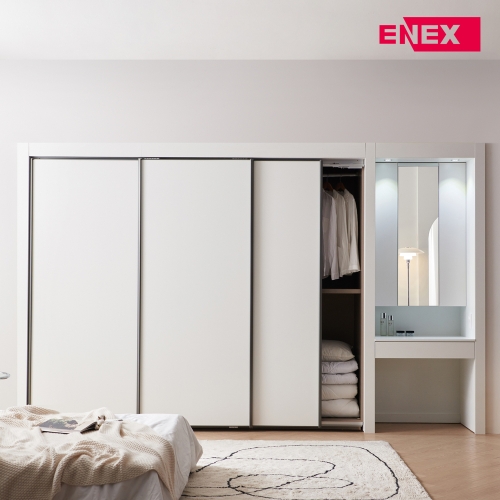 [댐퍼증정] 안나 화장대 붙박이장 330cm