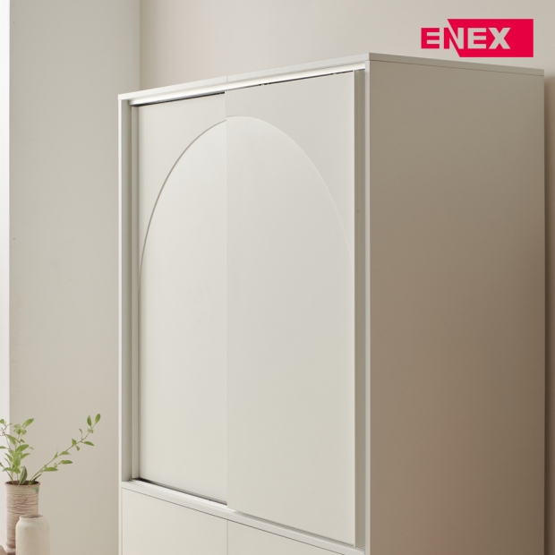 클레어 아치 슬라이딩 옷장 1200 2단 서랍형