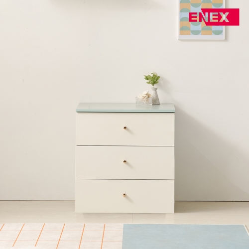 민트 3단 다용도 수납 서랍장 600