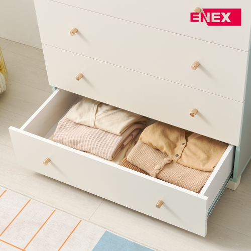 민트 5단 다용도 수납 서랍장 400